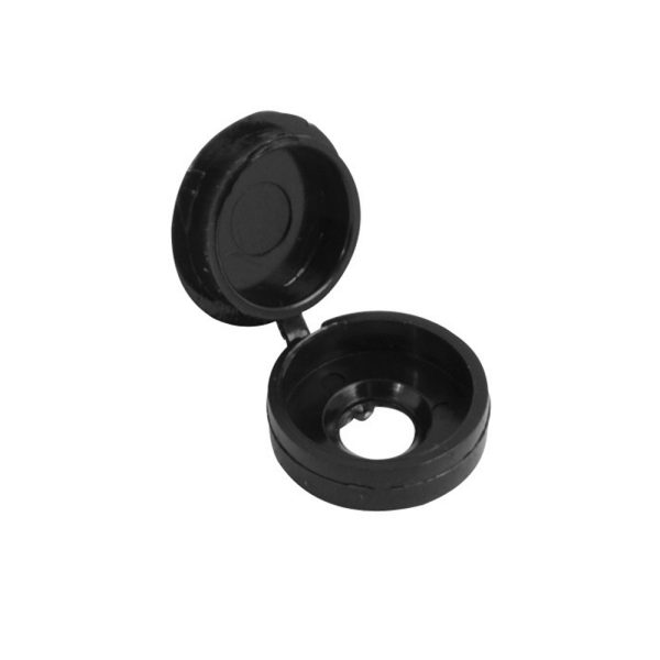 Hinged Screw Cover Cap Black