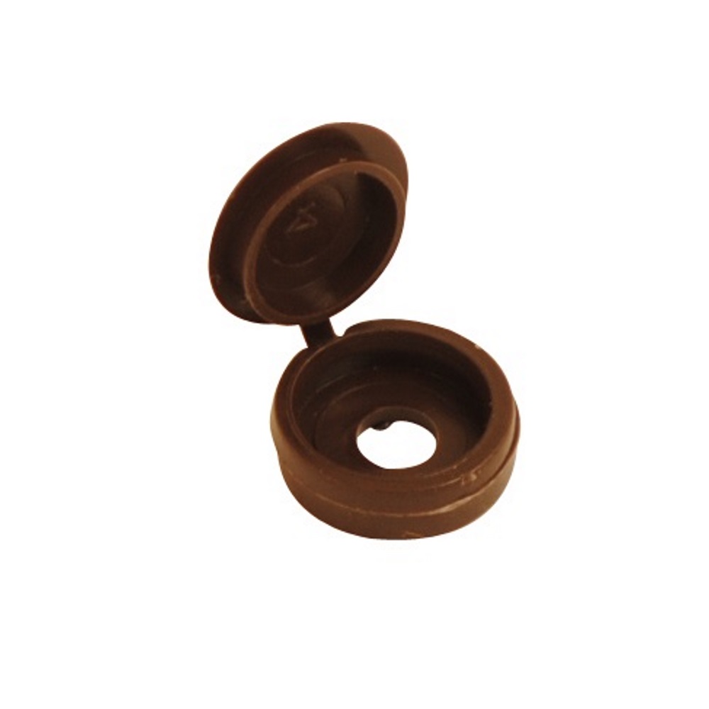 Hinged Screw Cover Cap Brown