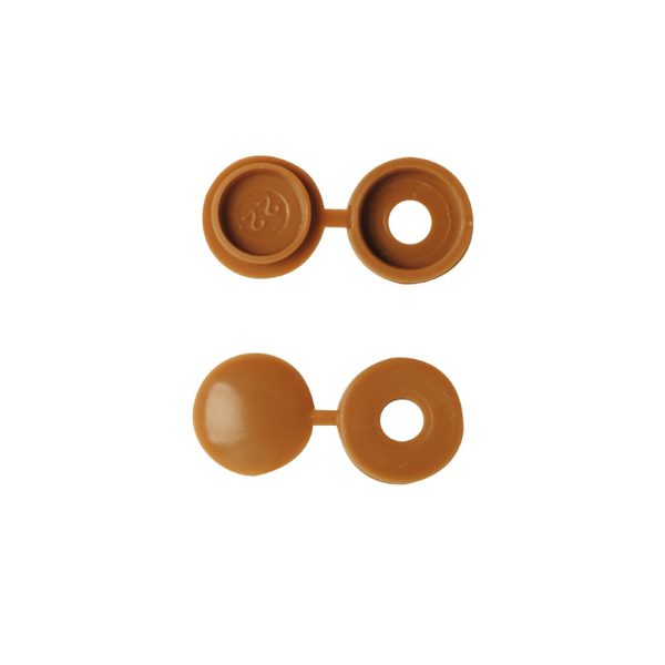 Hinged Screw Cover Cap Light Brown
