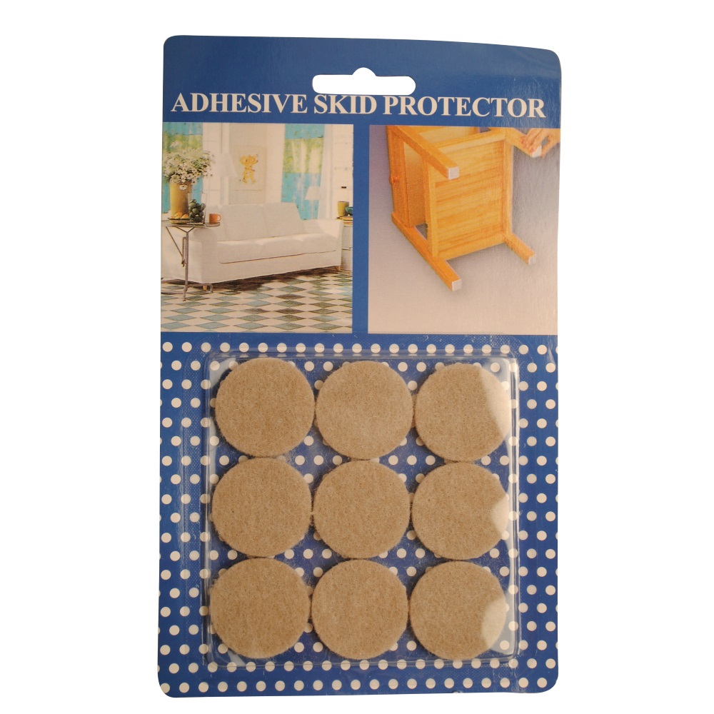 Felt Pads Beige 30mm Card of 9pcs 30mmx4mm