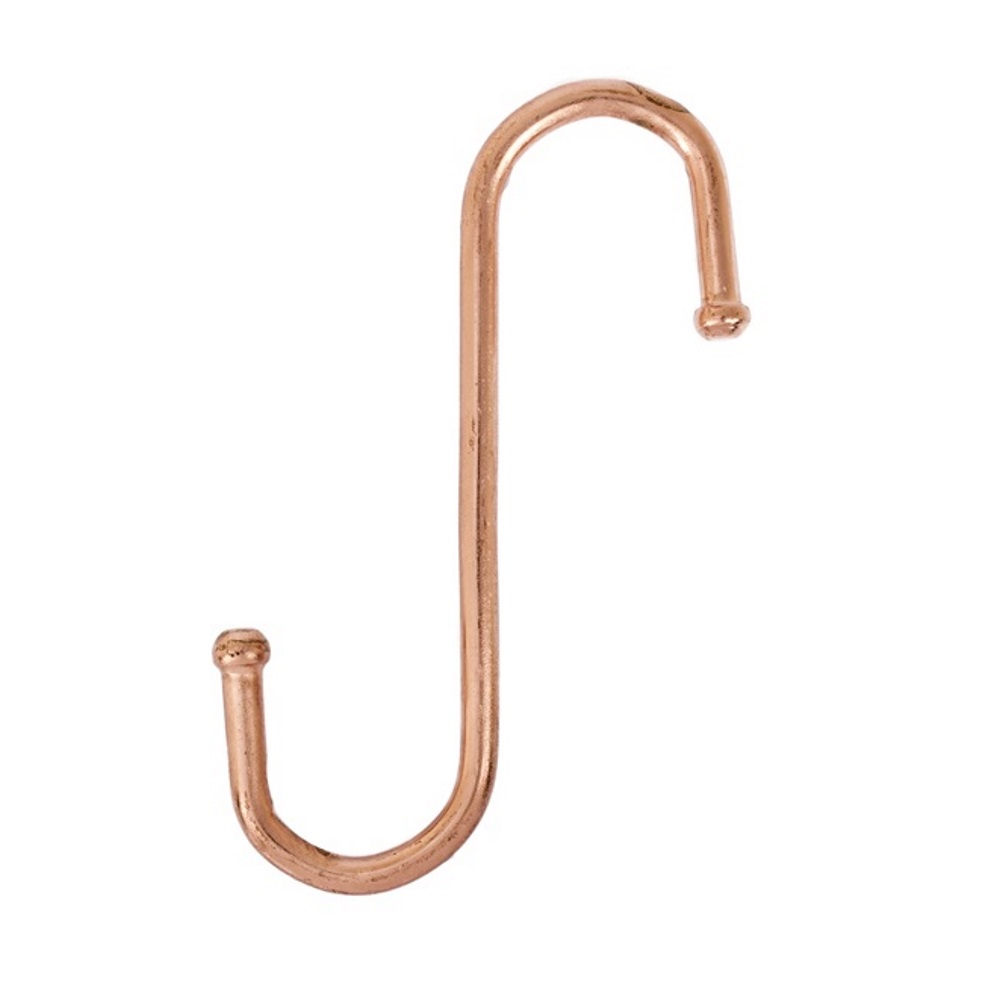 S Hook Ball End Copper 100mm