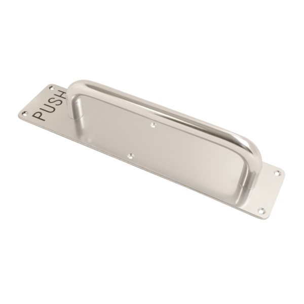 19mm Pull Handle on Plate Printed Push SAA