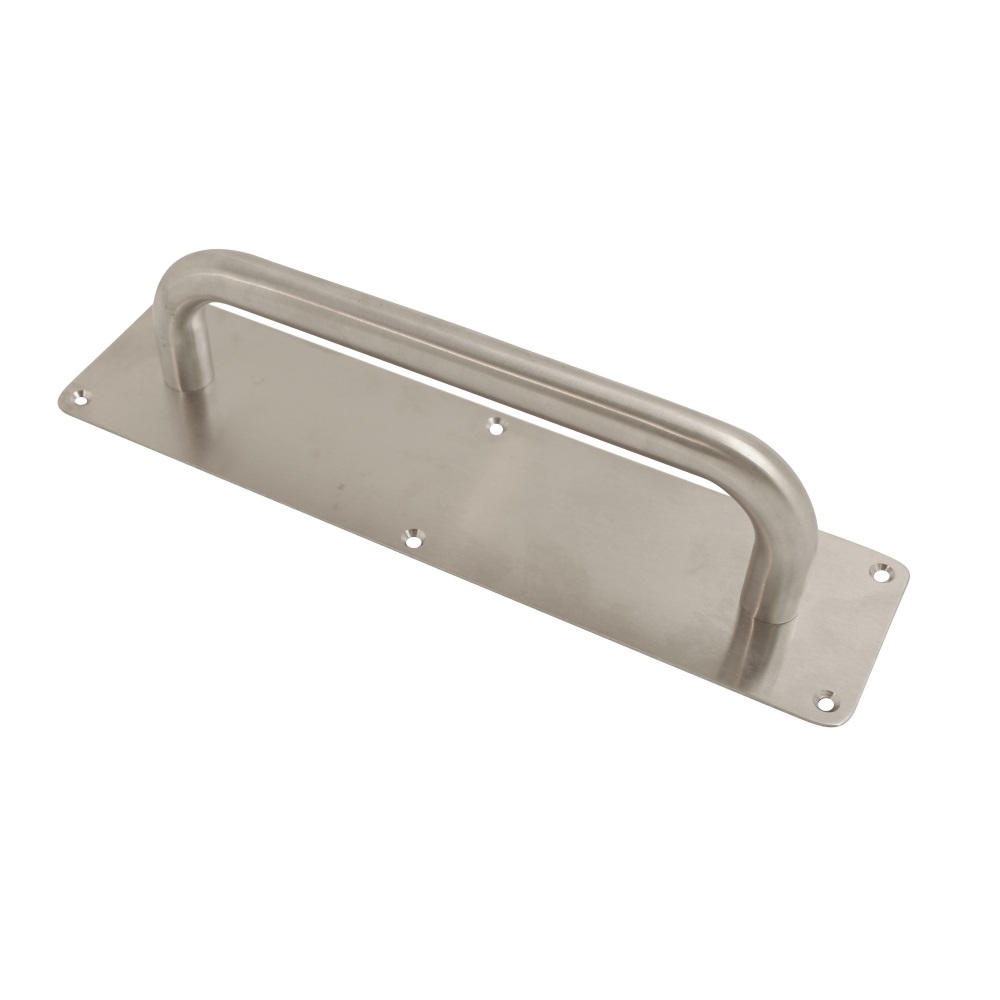 22mm Pull Handle on Plate Plain PSS