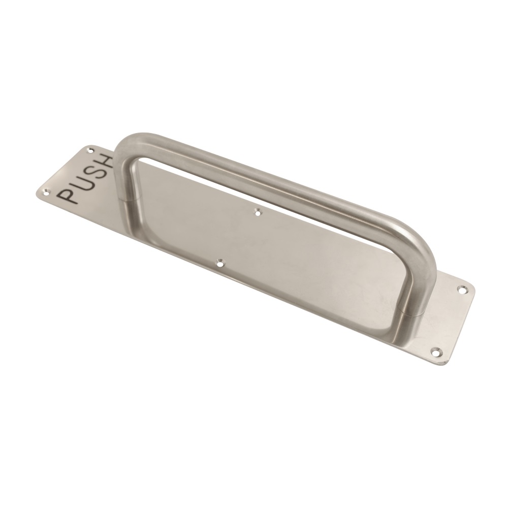 19mm Pull Handle on Plate Printed Push SSS