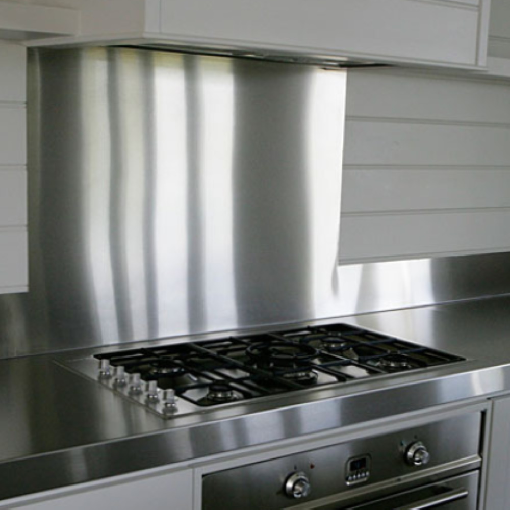 Polished Stainless Steel Cooker Splashback 600 x 700mm