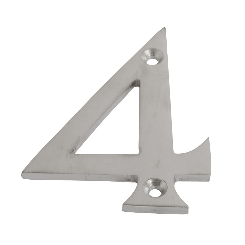 Numeral Figure 4 Satin Chrome 75mm (Retail Pack of 1)