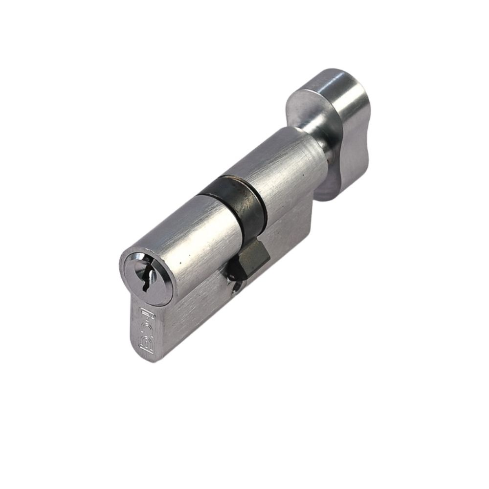 Euro Cylinder & Thumb Turn 30/30 Satin Chrome (Retail Pack of 1)