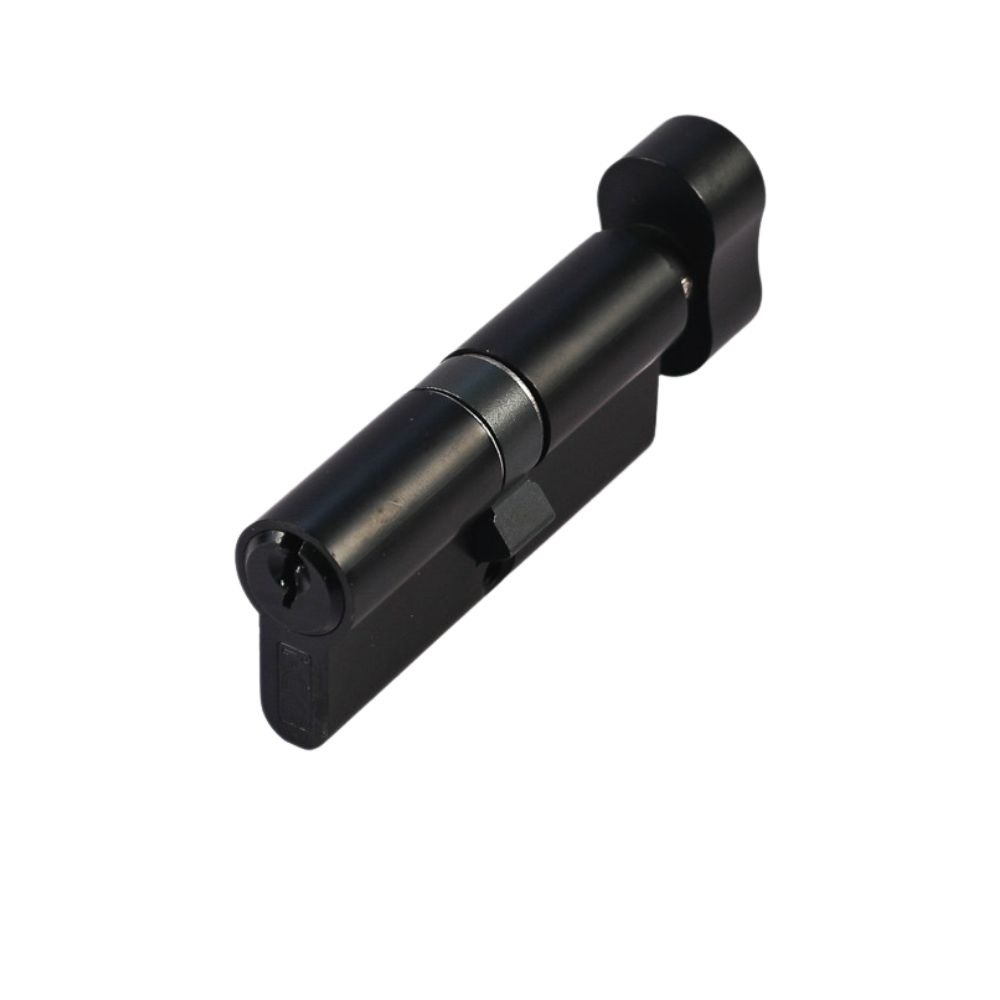 Euro Cylinder & Thumb Turn 35/35 Matt Black (Retail Pack of 1)