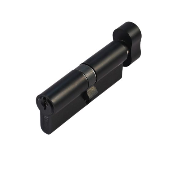Euro Cylinder & Thumb Turn 40/40 Matt Black (Retail Pack of 1)