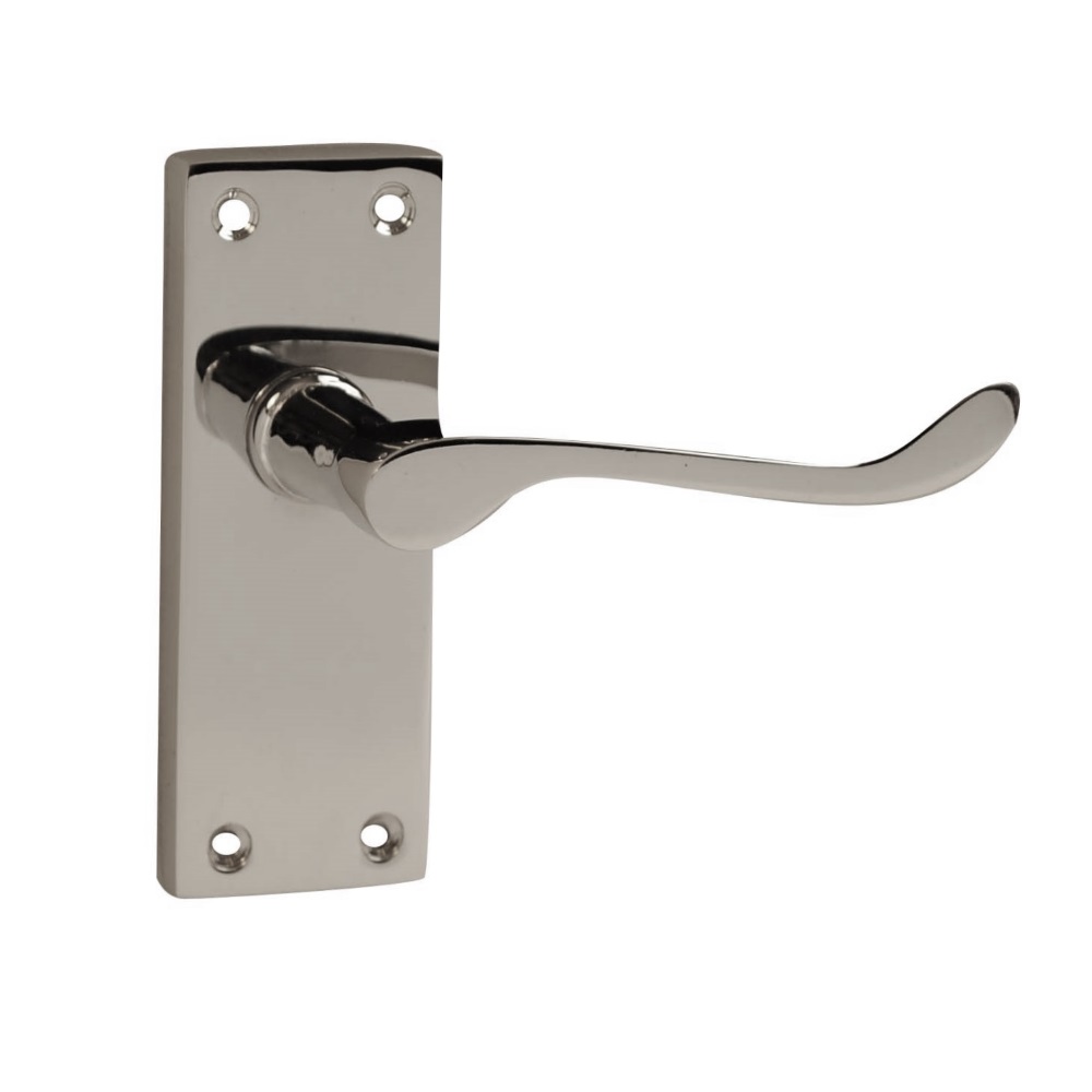 Victorian Premium Scroll Lever Latch Chrome 40mm x 115mm