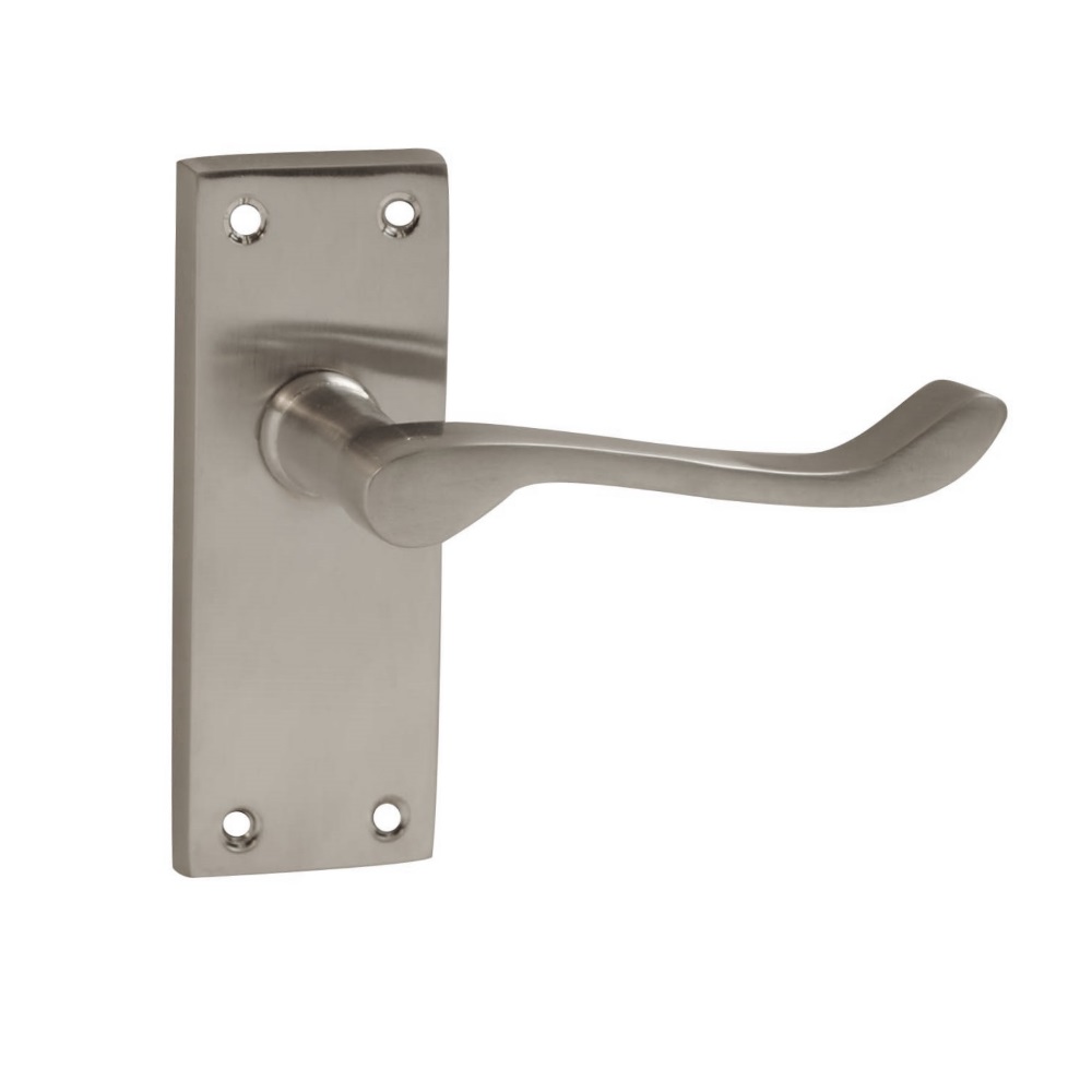 Victorian Premium Scroll Lever Latch Satin Chrome 40mm x 107mm