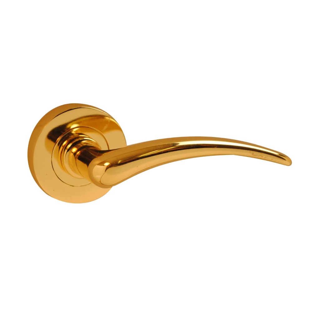 Corsica Lever On Rose Brass