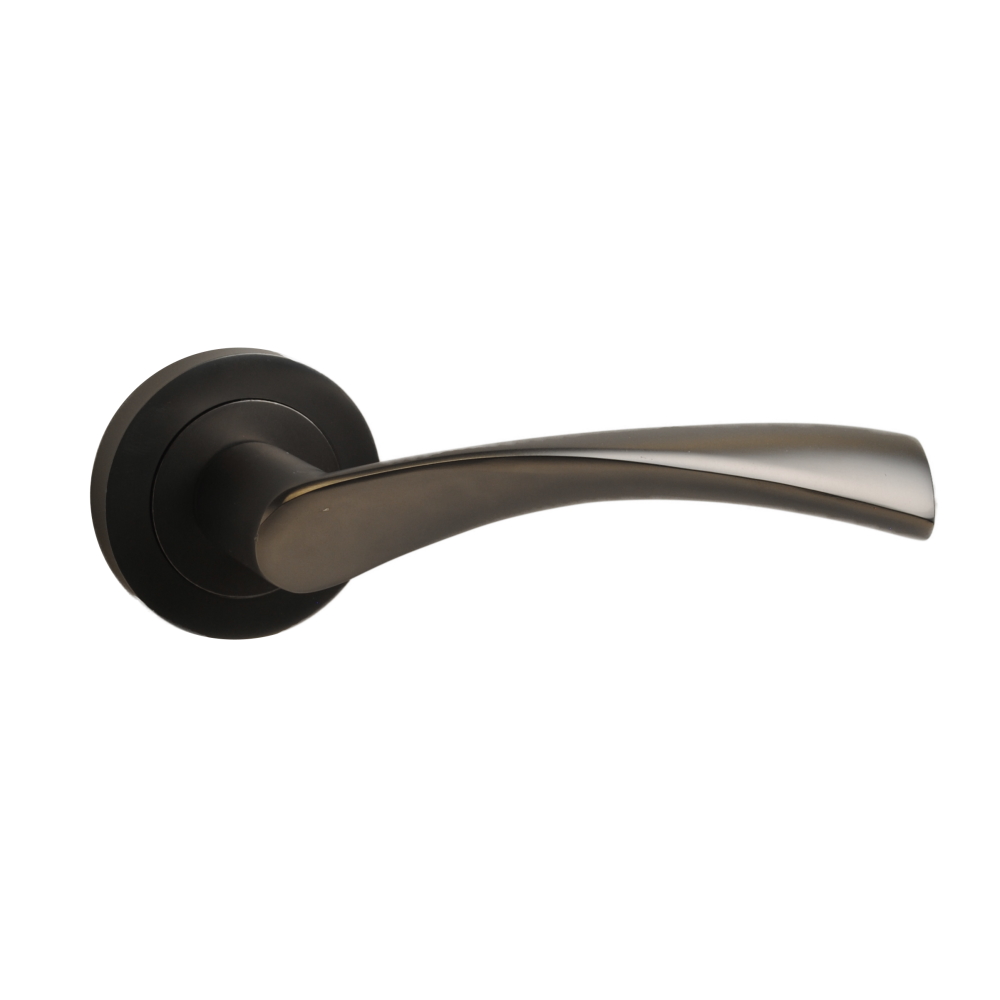 Twirl Lever on Rose Gun Metal/Matt Black Nickel