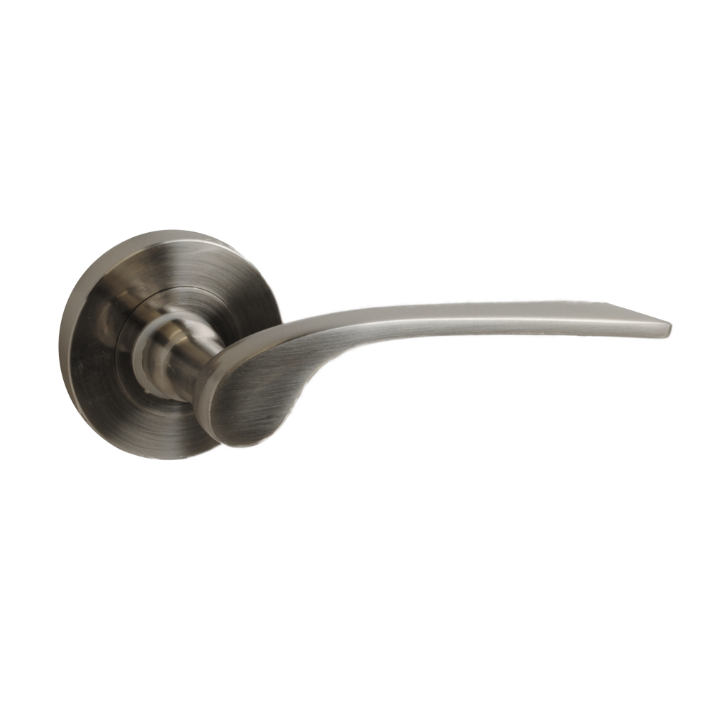 Leon Lever on Rose Satin Nickel