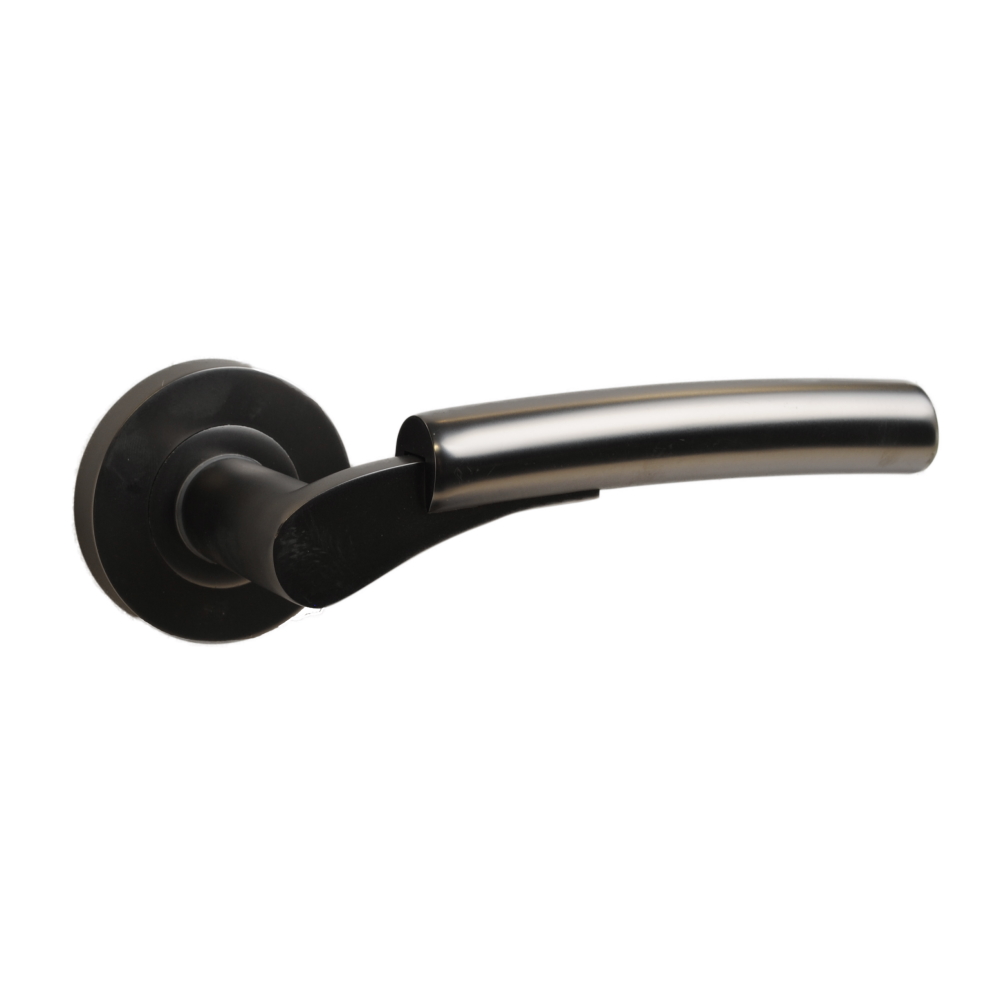Syros Lever on Rose Gun Metal/Matt Black Nickel