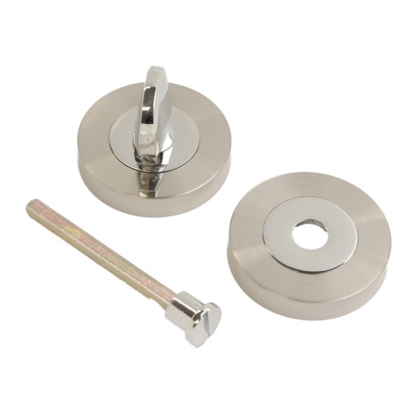Bathroom Turn Escutcheon Chrome/Satin Chrome