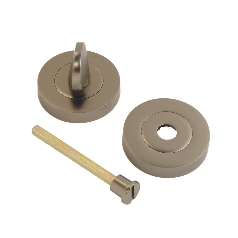 Bathroom Turn Escutcheon Gun Metal/Matt Black Nickel