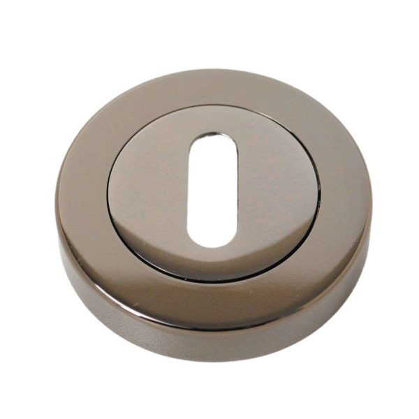 Keyhole Escutcheon Polished Black Nickel