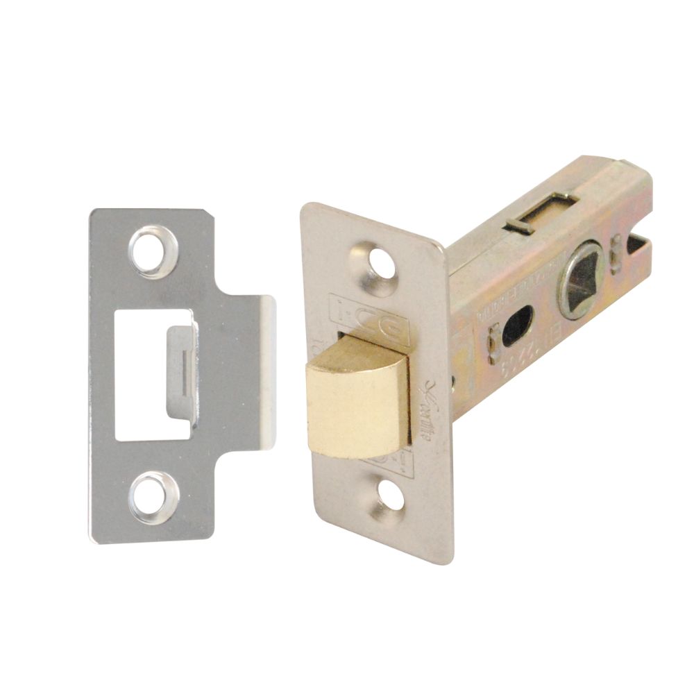 Tubular Latch (Bolt Through) 63mm CE/UKCA Rated Nickel Plated