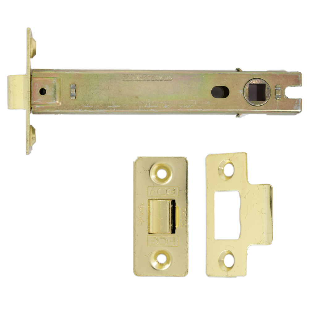 Tubular Latch (Bolt Through) 127mm CE/UKCA Rated Electro Brass
