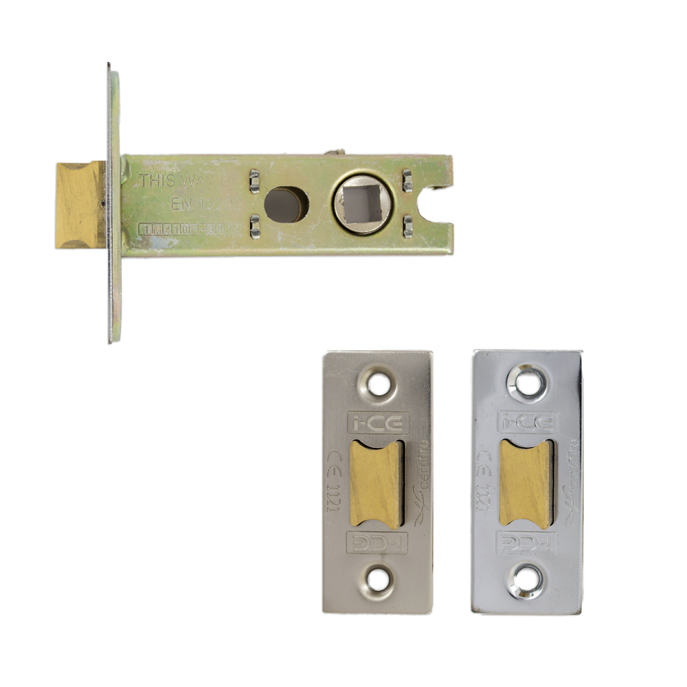 Architectural Tubular Latch 75mm CE/UKCA Rated Nickel/Satin Nickel Plated