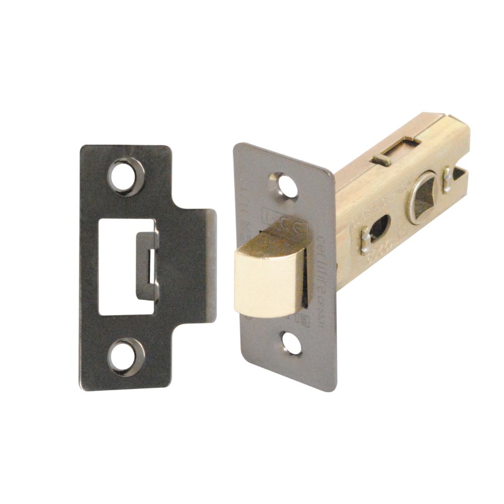 Tubular Latch (Bolt Through) 63mm CE/UKCA Rated Black Nickel