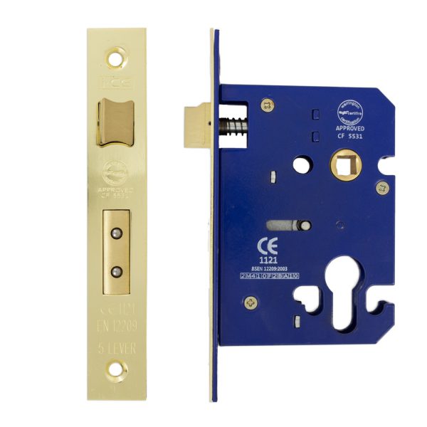 Euro Sash Lock Case 75mm CE/UKCA Rated Electro Brass