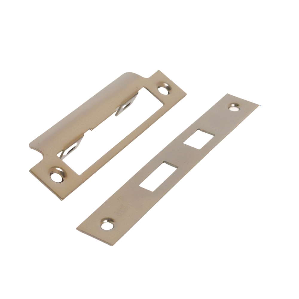 Gun Metal Conversion Plate & Keep for 3Lever Sash & Bathroom Lock