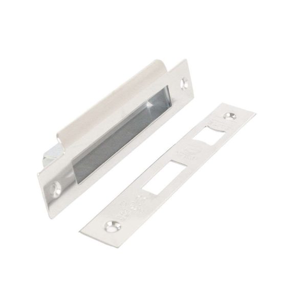 Nickel Conversion Plate & Keep Box for 5Lever Sash & EURO Sashlock Case