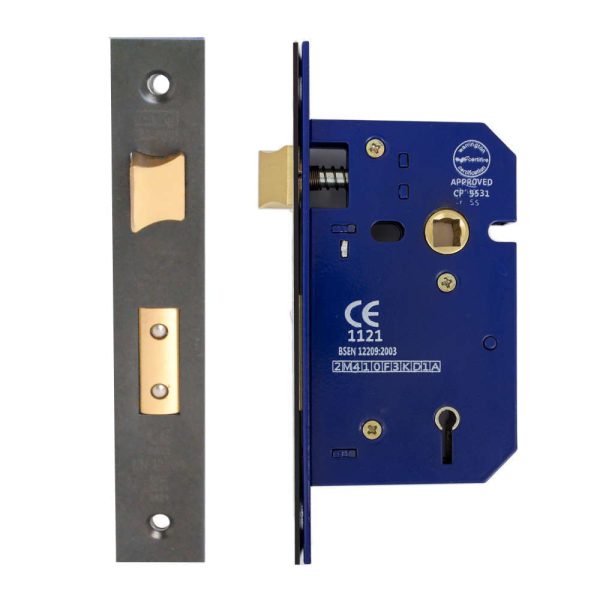 5 Lever Sashlock 63mm CE/UKCA Rated Matt Black