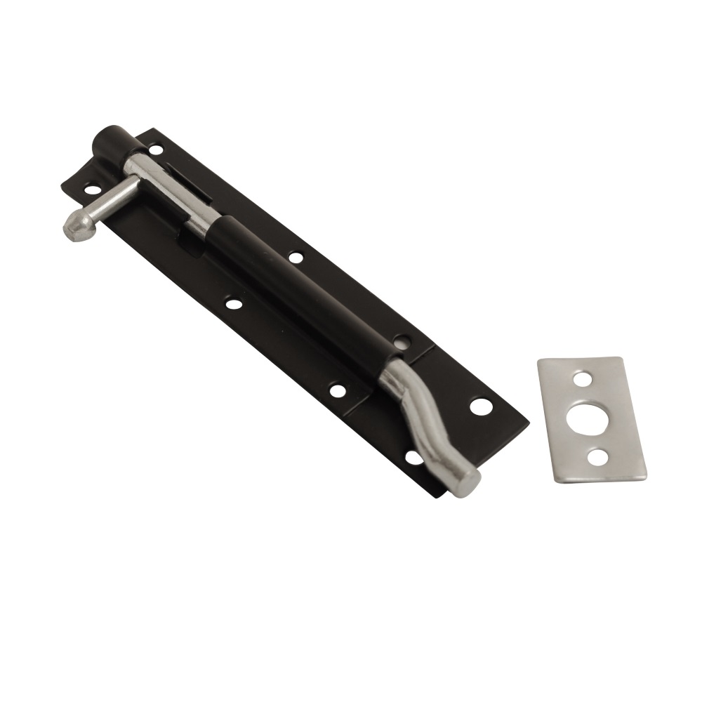 Steel Tower Bolt Necked Black (Retail Pack of 1)