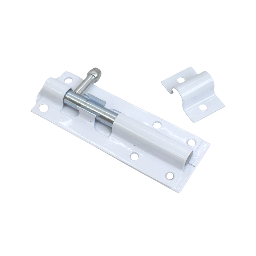 Steel Tower Bolt White 100mm