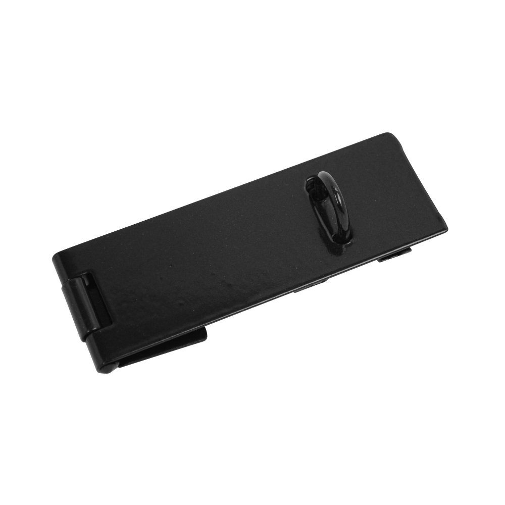 Safety Hasp & Staple Light Black 75mm