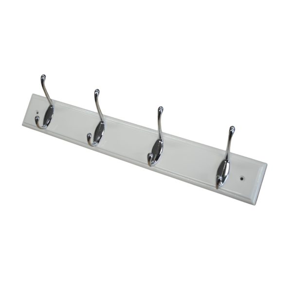 Hat & Coat Rack White - 4 hook CP