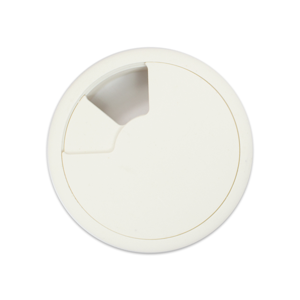 Cable tidy Desk insert Grommet White 60mm
