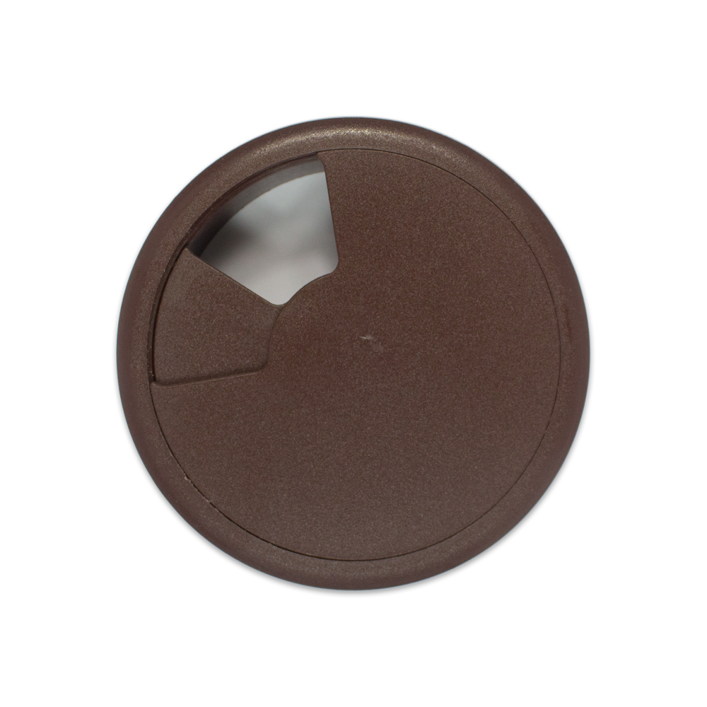 Cable tidy Desk insert Grommet Dark Brown 60mm