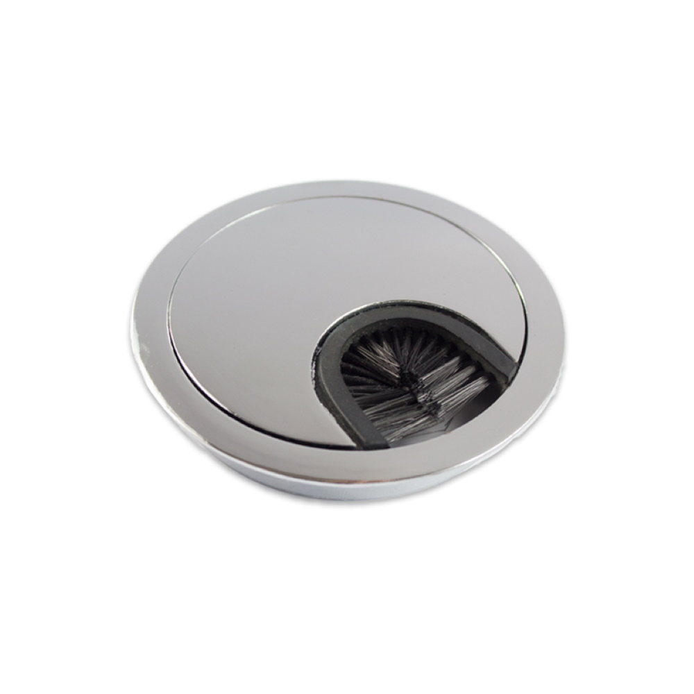 Cable tidy Desk insert Grommet Polished Chrome 80mm