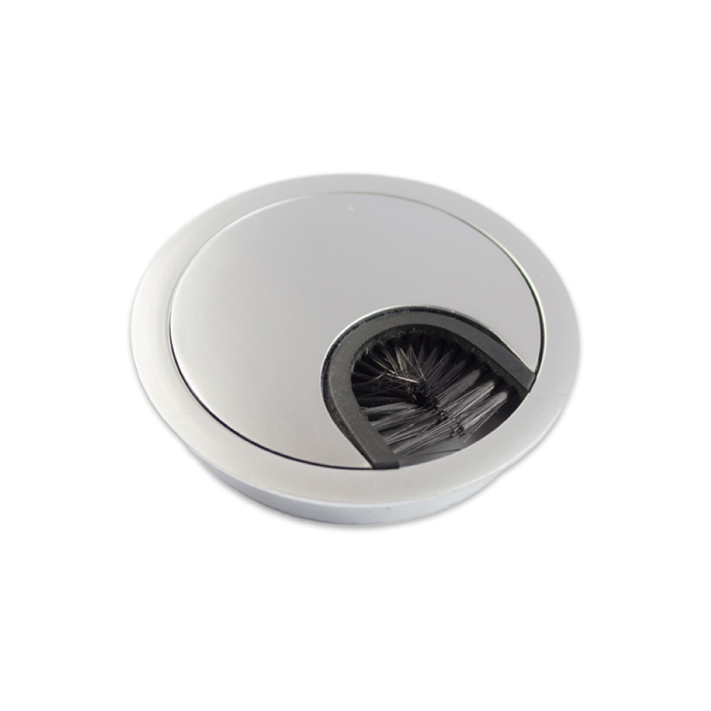 Cable tidy Desk insert Grommet Satin Chrome 50mm