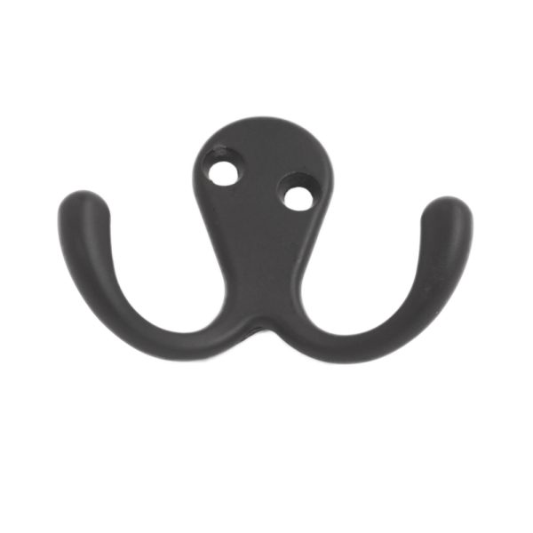 Double Robe Hook Matt Black