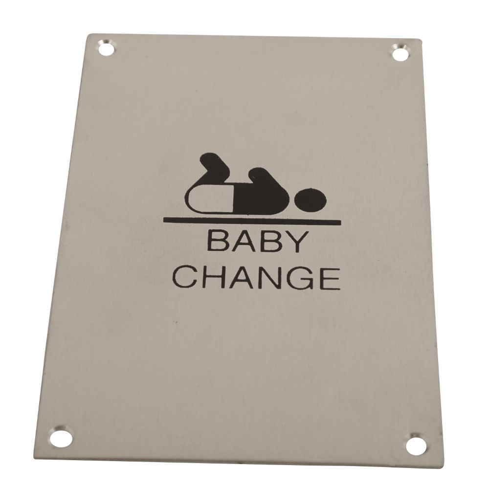 Sign Screen Printed Baby Change PSS 150x100mm