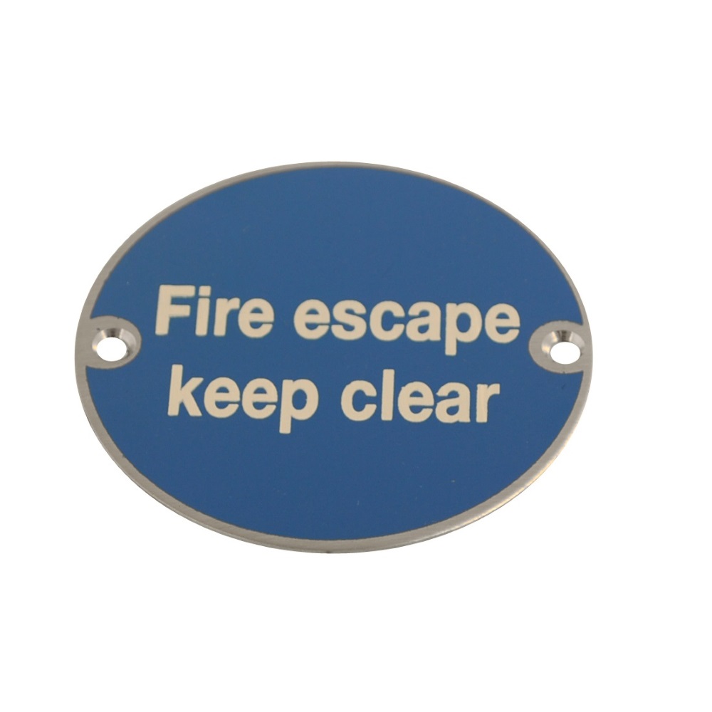 Disc Fire Escape Keep Clear PSS 76mm