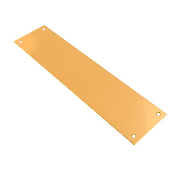 Finger Plate Square Corners Brass 300x75mmx1.2mm (Retail Pack of 1)
