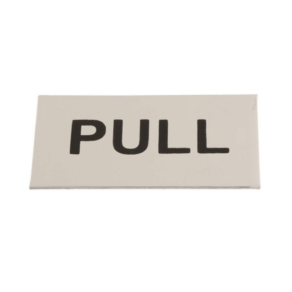 Sign Screen Printed Pull Horizontal SAA 75x40mm