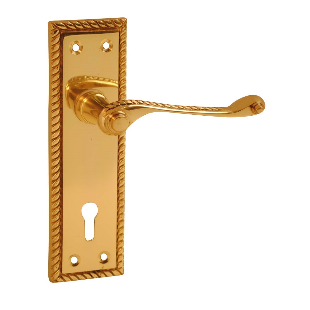 Georgian Lever Lock Brass 150mm