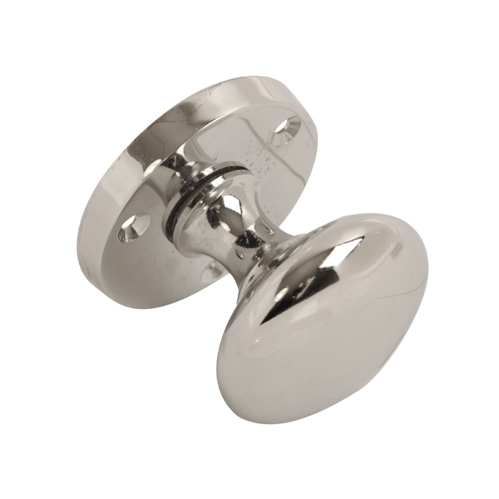Victorian Mortice Knob Chrome 53mm (Retail Pack of 1 Pair)