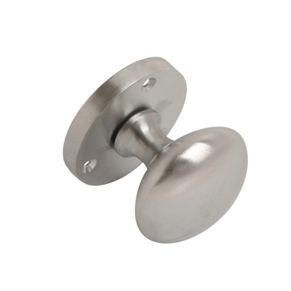 Victorian Mortice Knob Satin Chrome 53mm (Retail Pack of 1)