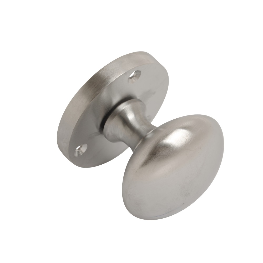 Victorian Mortice Knob Satin Chrome 53mm (Retail Pack of 1)