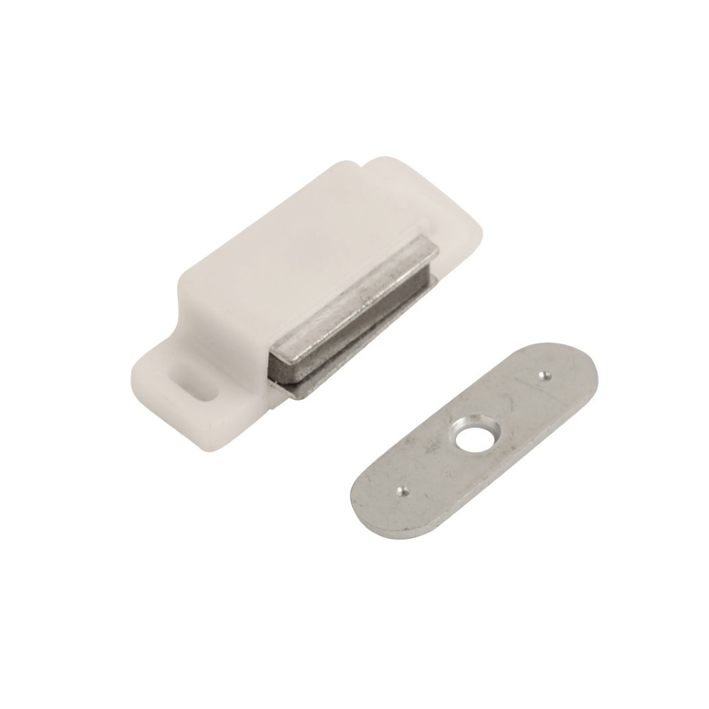 Magnetic Catch H/Duty Small White 45mm