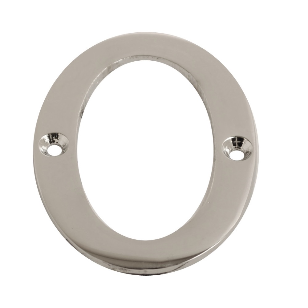 Numeral Figure 0 Chrome 75mm