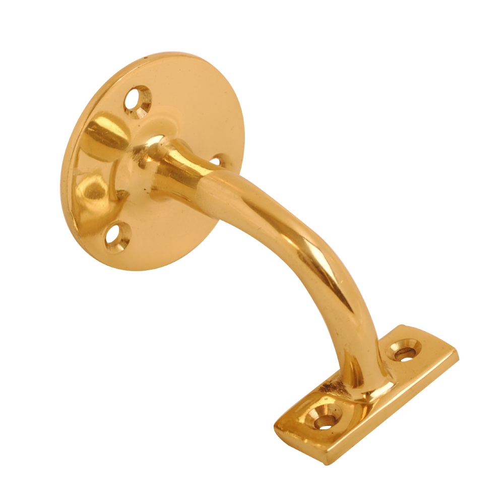 Handrail Bracket Brass Heavy Duty 75mm